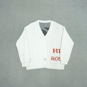 RIVINGTON ROI REBIS White Lettering Knit Cardigan